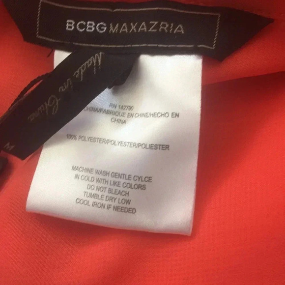 NWOT BCBG Maxzaria Orange Tunic Top Medium - Picture 6 of 11